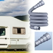 Collapsible RV Sewer Hose Kit 6.56ft - 1PC Adjustable Drain Pipe for Motorhome, Caravan, Trailer - Flexible Waste Water Hose with Secure Adapter - Compact Foldable Design for Easy Storage